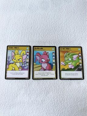 2003 Neopets TCG Acara Card Bundle of 3 Trading Cards
